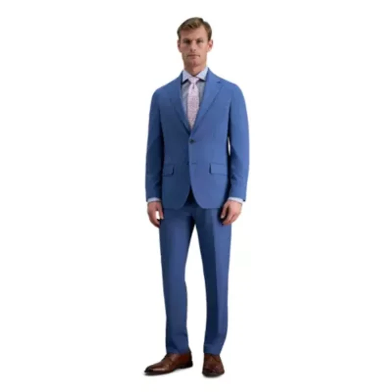 Haggar Smart Wash Men's Premium Stretch Plaid Slim Fit Suit Separates Jacket