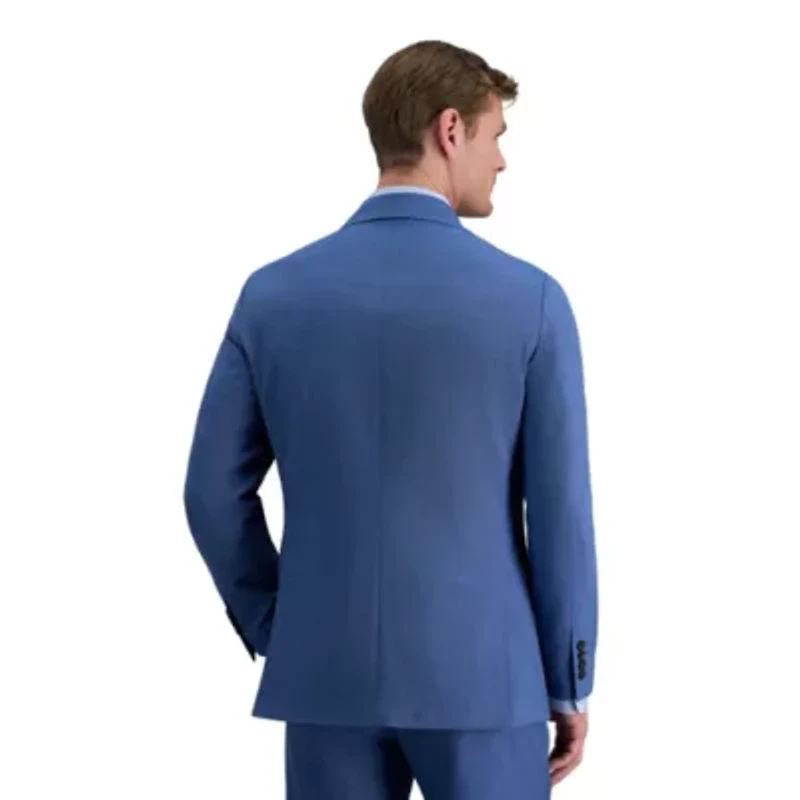 Haggar Smart Wash Men's Premium Stretch Plaid Slim Fit Suit Separates Jacket