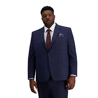 Big & Tall J.M. Haggar™ Slim Fit Blue Plaid Suit Separate Jacket