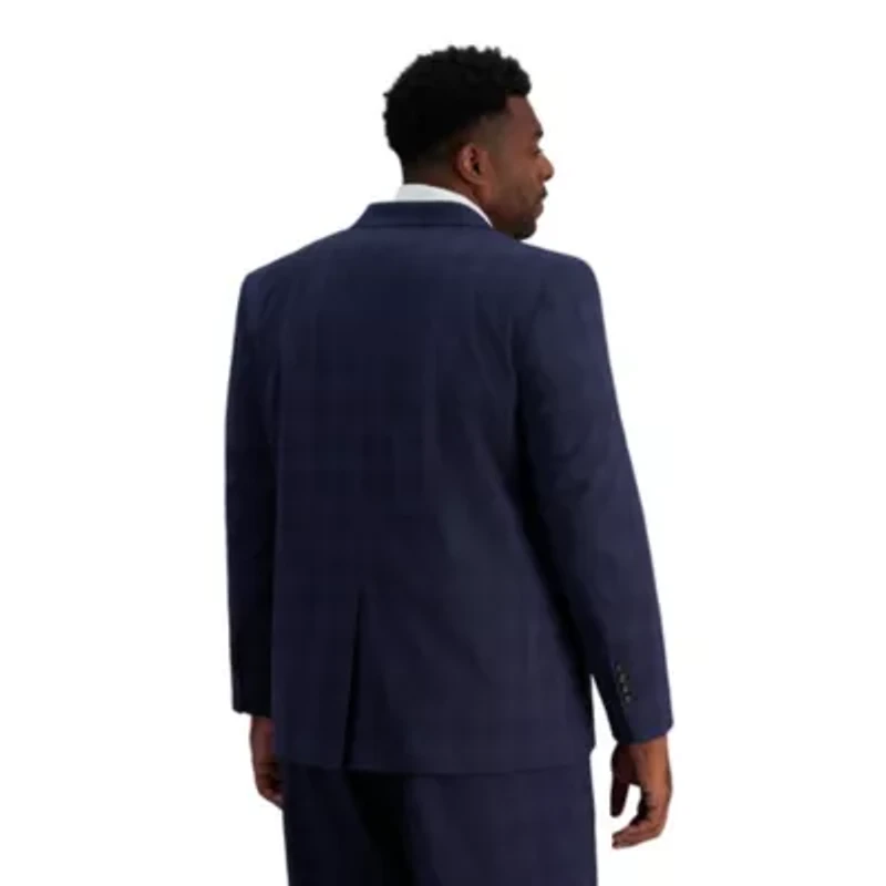 Big & Tall J.M. Haggar™ Slim Fit Blue Plaid Suit Separate Jacket