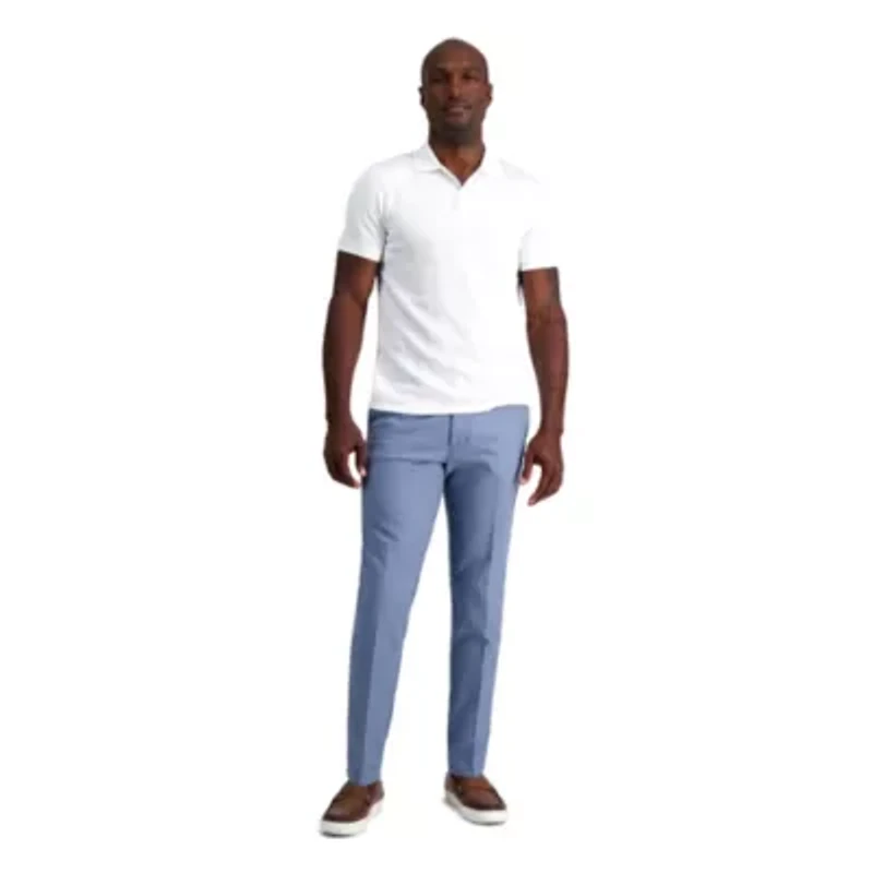 Kenneth Cole REACTION Linen Blend Slim Fit Flat Front Chino Pant