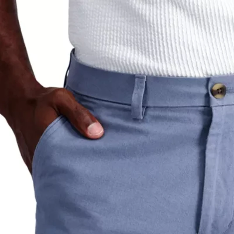 Kenneth Cole REACTION Linen Blend Slim Fit Flat Front Chino Pant