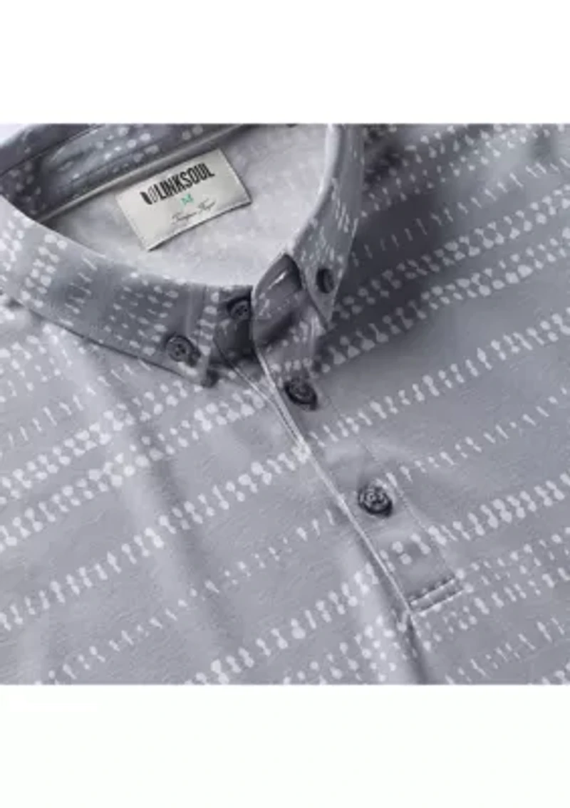 Men's Batik Stripe Polo Shirt