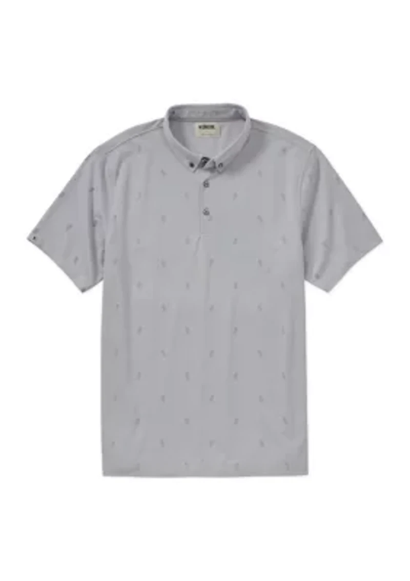 Men's oxford Micro Pineapple Polo Shirt