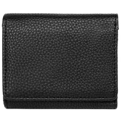 Solid Pebble Vegan Leather Medium Trifold