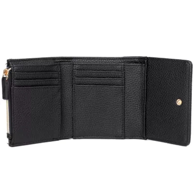 Big Blossoms Printed Vegan Leather Medium Trifold