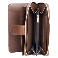 Tooled Leather Checkbook Wallet
