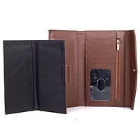 Tooled Leather Organizer Clutch