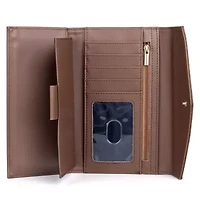 Tooled Leather Organizer Clutch