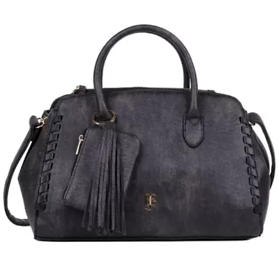 Whip Stitch Vegan Leather Satchel
