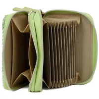 Striped Straw Vegan Leather Wizard Wallet