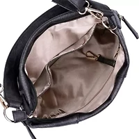Whip Stitch Vegan Leather Hobo Bag