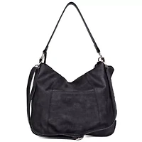 Whip Stitch Vegan Leather Hobo Bag