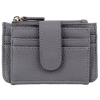Solid Pebble Vegan Leather Bifold Slim Card Case