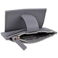 Solid Pebble Vegan Leather Bifold Slim Card Case