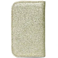 Sparkle Vegan Leather Snap Card Case