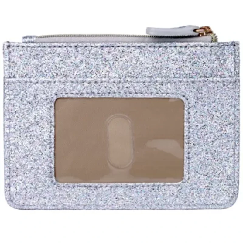 Sparkle Vegan Leather Slot Coin Case