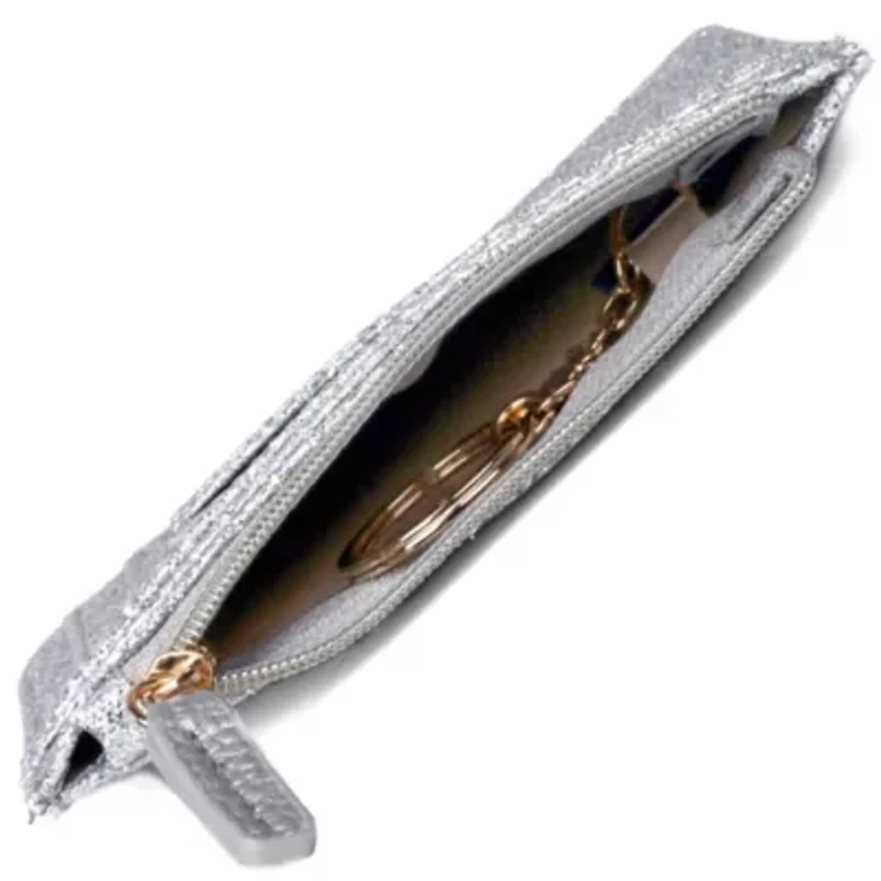Sparkle Vegan Leather Slot Coin Case