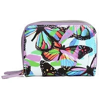Butterflies Printed Vegan Leather Wizard Wallet
