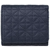 Double Diamond Quilt Vegan Leather Medium Trifold