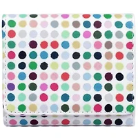 Colorful Polka Dot Vegan Leather Medium Trifold