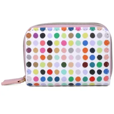 Colorful Polka Dot Vegan Leather Wizard Wallet