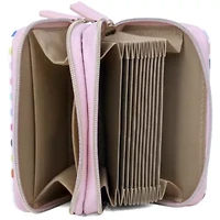 Colorful Polka Dot Vegan Leather Wizard Wallet