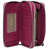 Pebble Vegan Leather Slim Double Zip