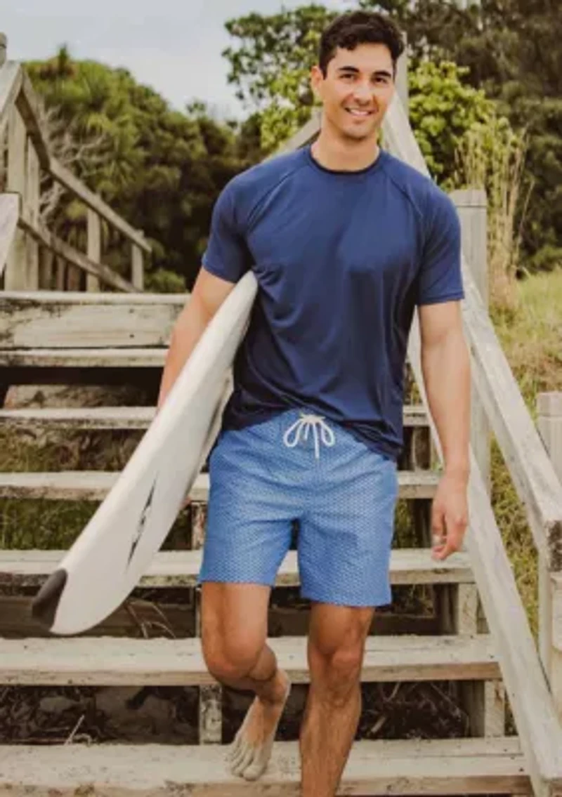 Mens Geo Grid Swim Short