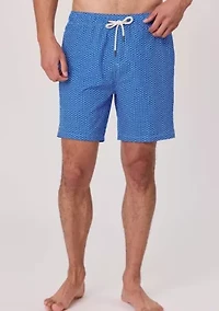 Mens Geo Grid Swim Short