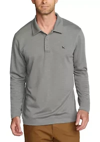Men's Long Sleeve Mélange Polo Shirt