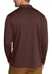 Men's Long Sleeve Mélange Polo Shirt