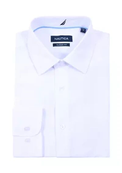 Classic White Solid Dress Shirt
