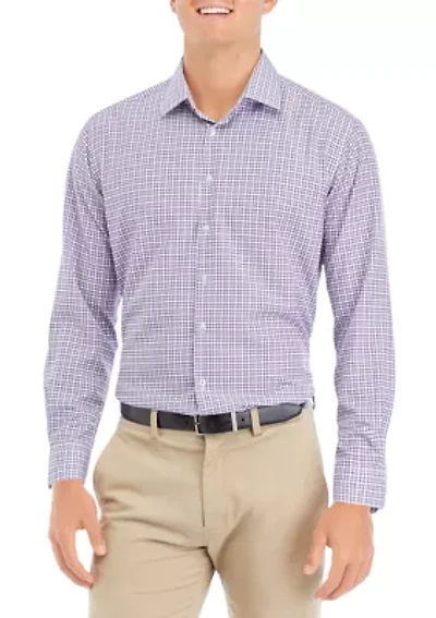 Purple Grid Checks Dress Shirt