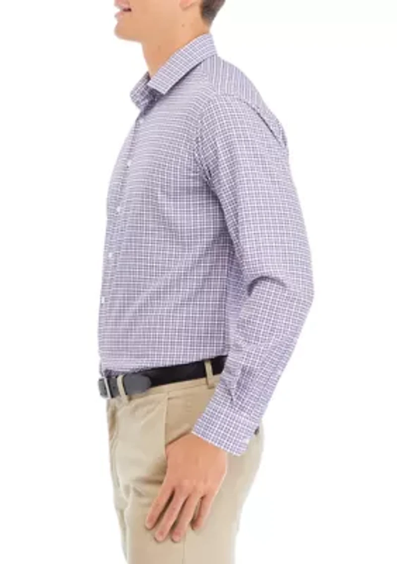 Purple Grid Checks Dress Shirt