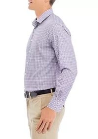 Purple Grid Checks Dress Shirt