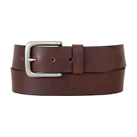 Bridle Leather Belt with Nickel Finish Buckle