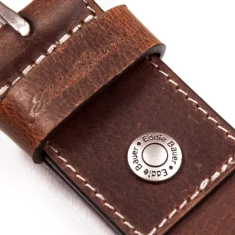 Bridle Leather Belt with Nickel Finish Buckle