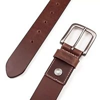 Bridle Leather Belt with Nickel Finish Buckle