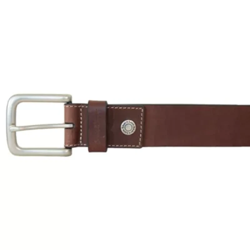 Bridle Leather Belt with Nickel Finish Buckle