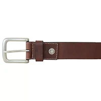 Bridle Leather Belt with Nickel Finish Buckle