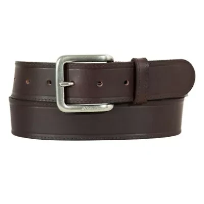 Rugged Leather Belt with Stretch Tab