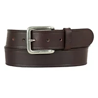 Rugged Leather Belt with Stretch Tab