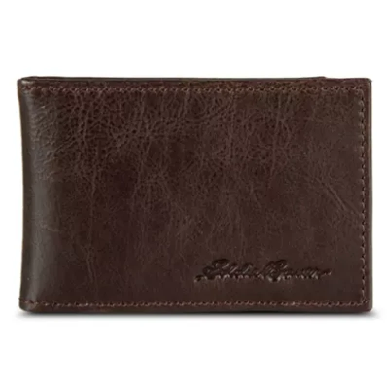 Signature Logo Leather Bifold with Money Clip Wallet