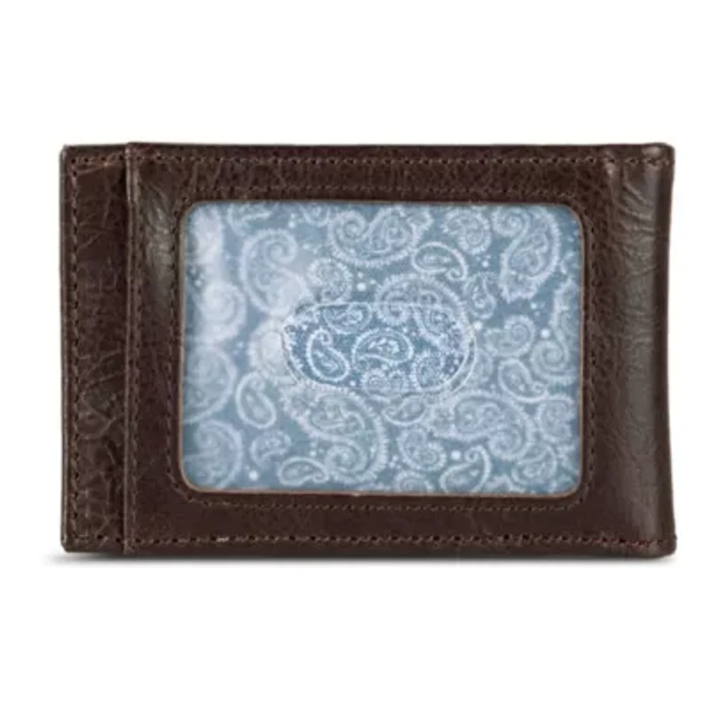 Signature Logo Leather Bifold with Money Clip Wallet