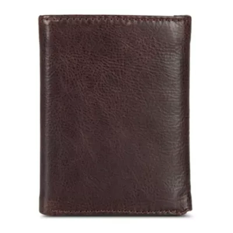 Signature Logo Leather Trifold Wallet