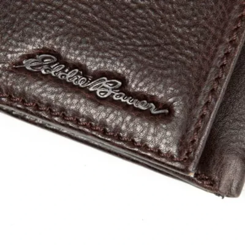 Signature Logo Leather Trifold Wallet
