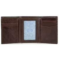 Signature Logo Leather Trifold Wallet