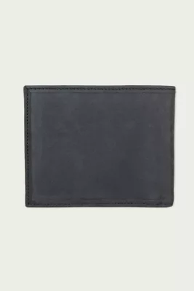 Flag Embossed Leather Bifold Wallet