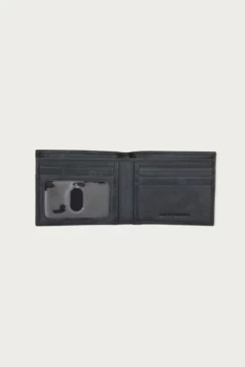 Flag Embossed Leather Bifold Wallet